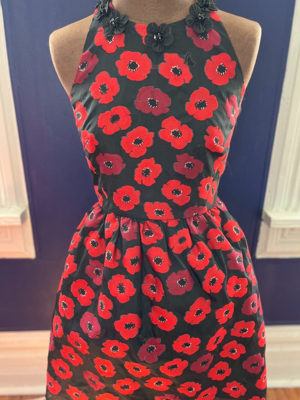 Kate Spade Poppy Jacquard Dress Circa 2017